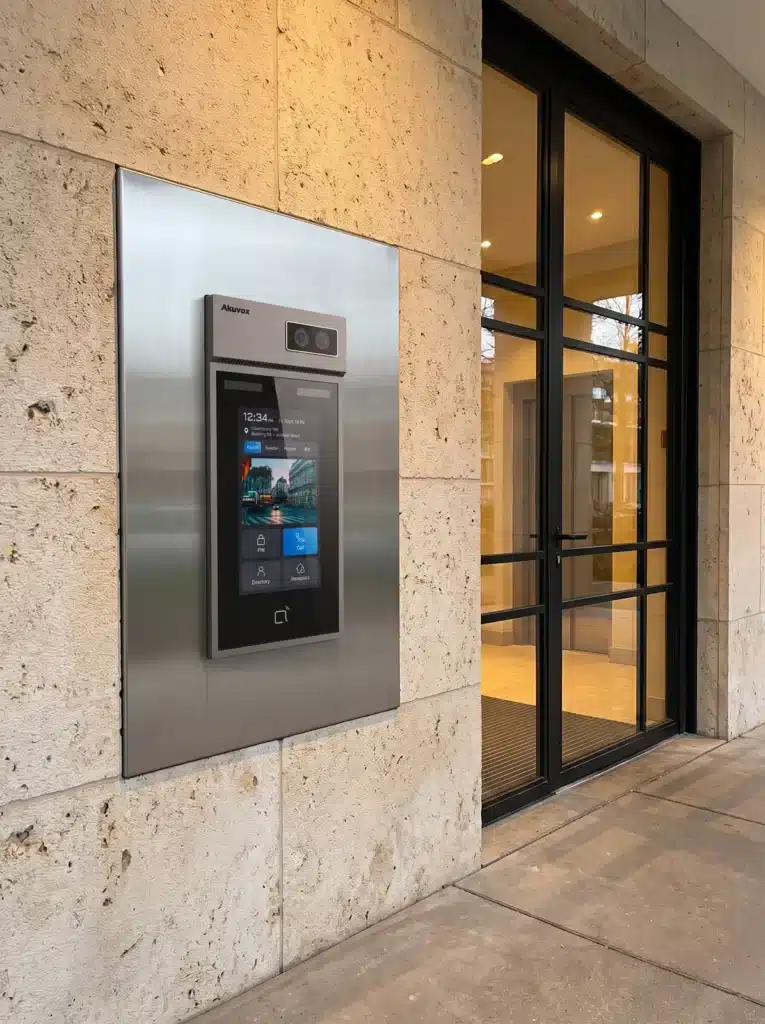 Impressie: Akuvox S535 buitenpost bij de entree